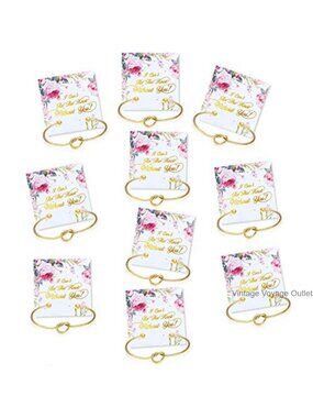 Hicarer 10 Pc Knot Bracelet Bridesmaid Proposal Gift Set with Cards